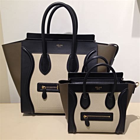 celine luggage black vs dune beige|Celine nano leather luggage.